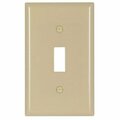 Eaton Wiring Devices 2.75in X 4.5in, 1-Gang, Ivory, Thermoset, 1-Toggle Switch, Standard, Wallplate 2134V